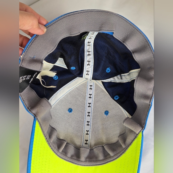 Under Armour L/XL Blue And Bright Green Cap - Picture 6 of 7